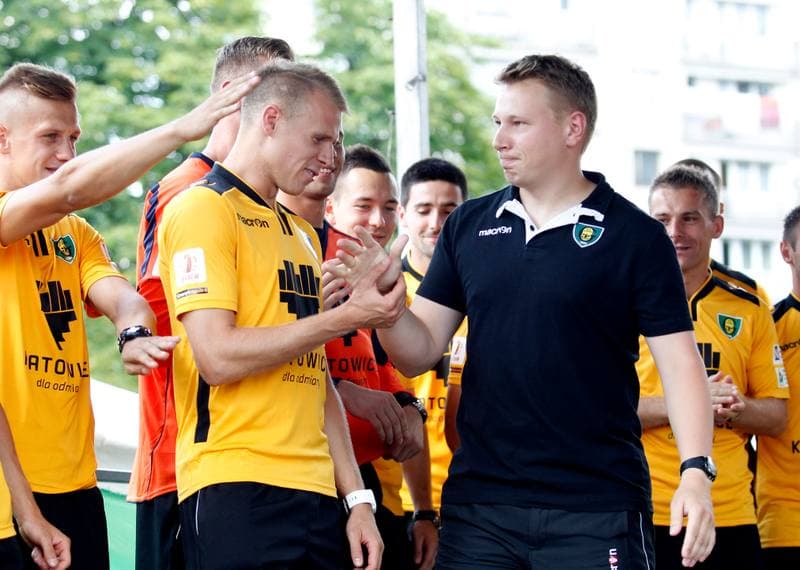 Football. GKS Katowice. Press Conference. 26.07.2014