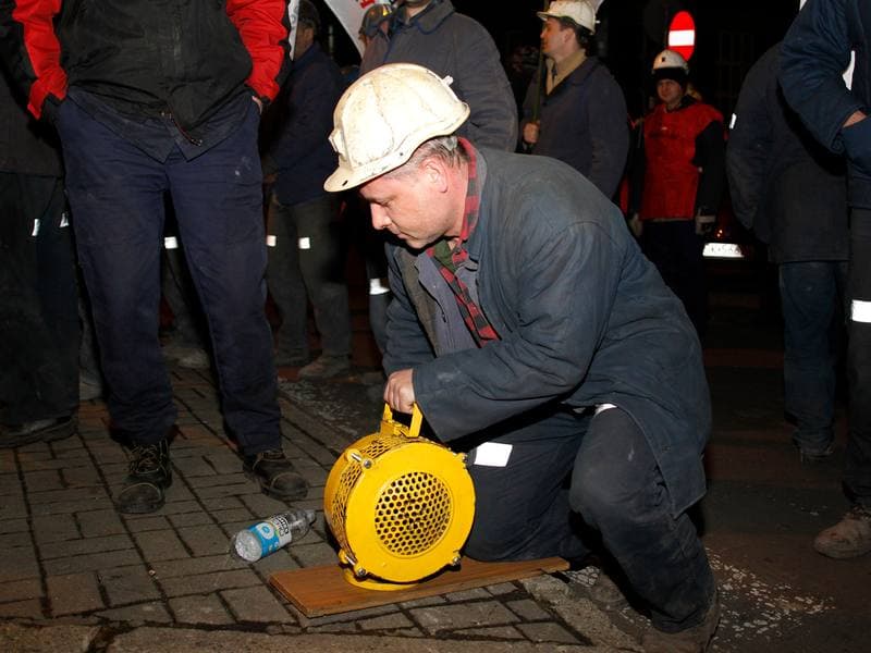 Coal Mining. Protest. Katowice. 15.01.2015