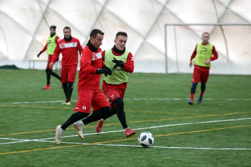 Football. Zaglebie Sosnowiec. Training. 08.01.2019