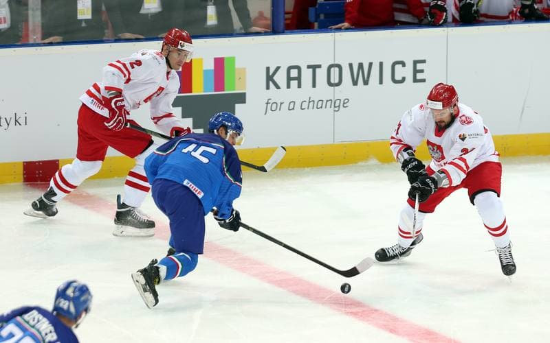 Ice Hockey. World Championship Division 1A. Italy - Poland. 23.04.2016