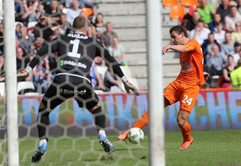 Football. Ekstraklasa. Podbeskidzie Bielsko-Biala - Termalica Bruk-Bet Nieciecza. 17.04.2016