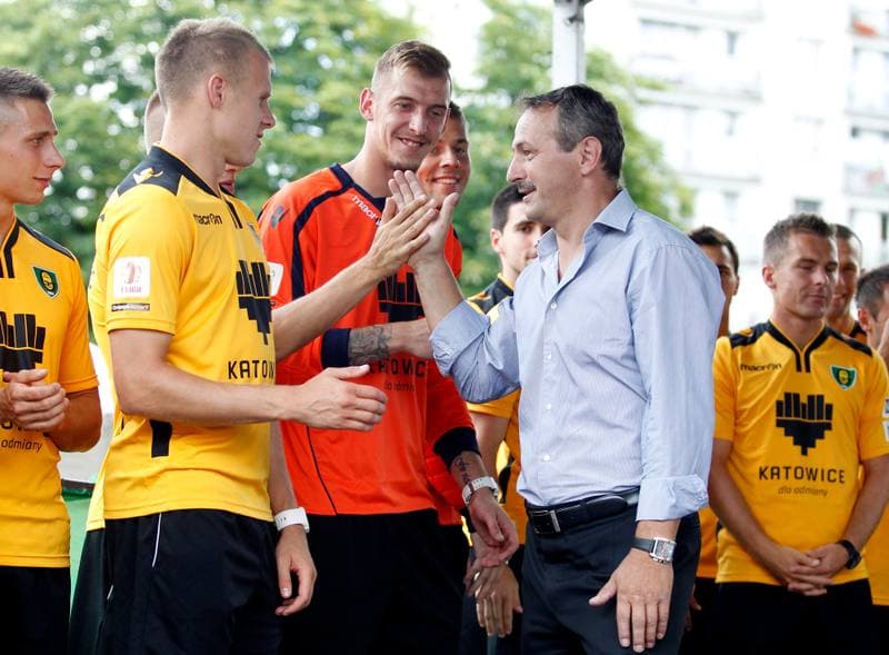 Football. GKS Katowice. Press Conference. 26.07.2014