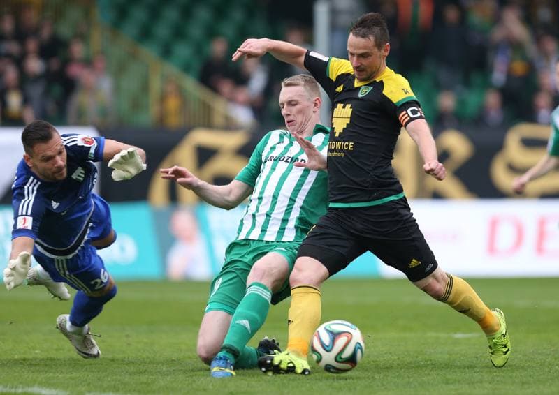 Football. I Liga. GKS Katowice - Olimpia Grudziadz. 16.04.2016