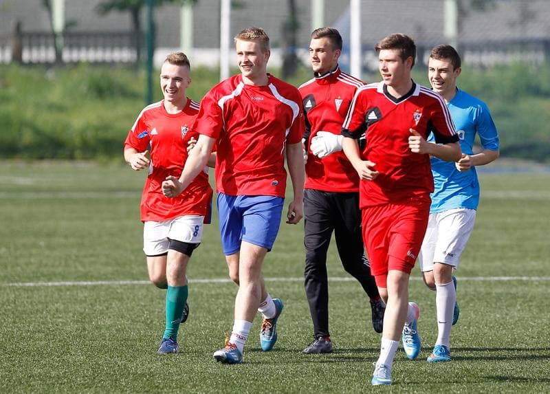 Football. Gornik Zabrze. Press Conference. 08.05.2015