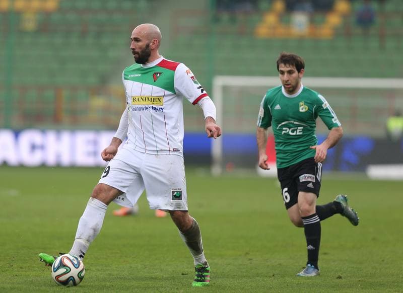 Football. I Liga. GKS Belchatow - Zaglebie Sosnowiec. 10.04.2016