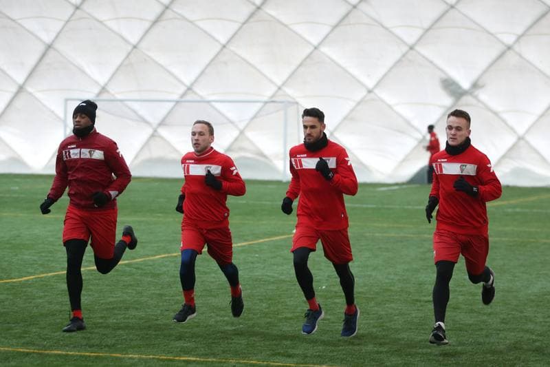 Football. Zaglebie Sosnowiec. Training. 08.01.2019