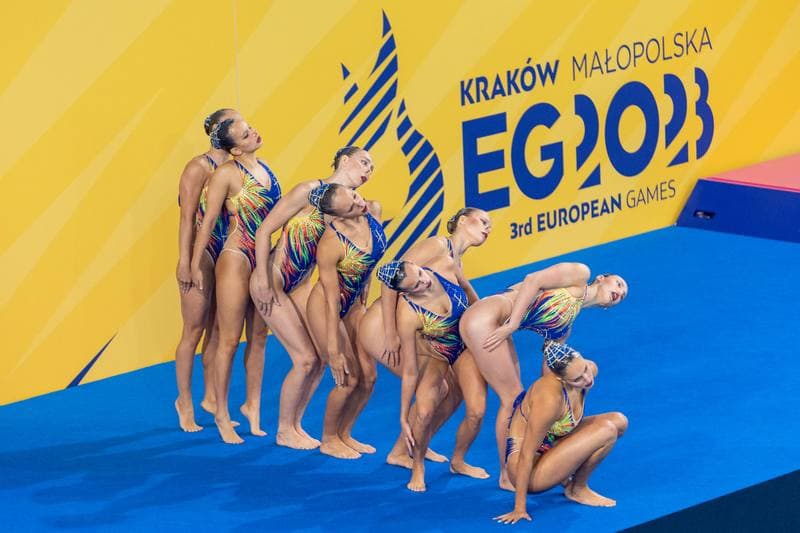 Artistic Swimming. European Games. Team Acrobatic Routine. 24.06.2023