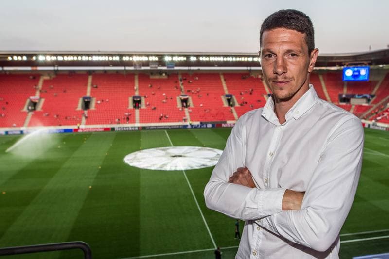 Football. Slavia Prague. Press Conference. 28.08.2019