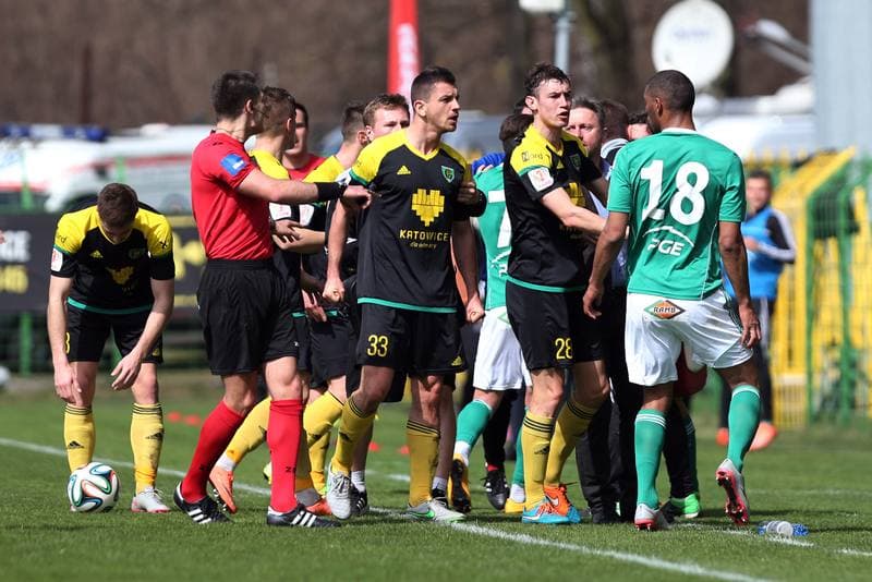 Football. I Liga. GKS Katowice - GKS Belchatow. 03.04.2016