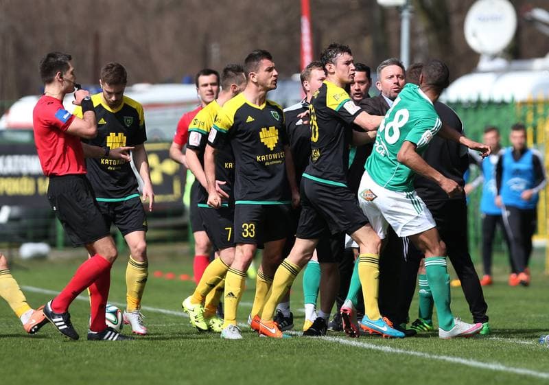 Football. I Liga. GKS Katowice - GKS Belchatow. 03.04.2016