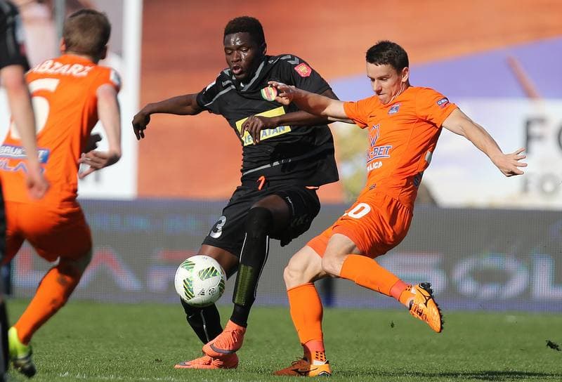 Football. PKO BP Ekstraklasa. Termalica Bruk-Bet Nieciecza - Korona Kielce. 02.04.2016