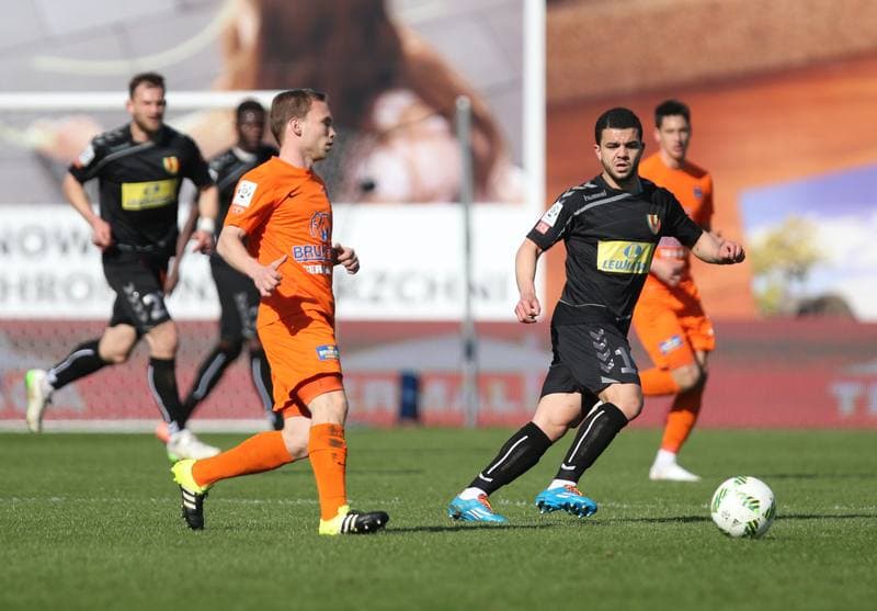 Football. PKO BP Ekstraklasa. Termalica Bruk-Bet Nieciecza - Korona Kielce. 02.04.2016