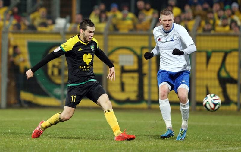 Football. I Liga. MKS Kluczbork - GKS Katowice. 12.03.2016