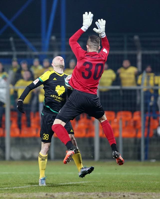 Football. I Liga. MKS Kluczbork - GKS Katowice. 12.03.2016