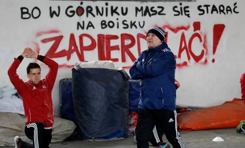 Football. Gornik Zabrze. Training. 04.03.2016