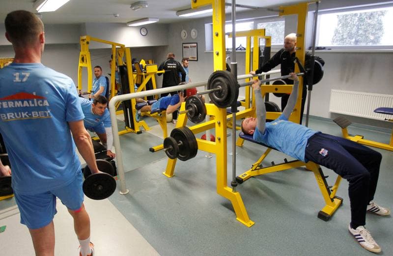 Football. Termalica Bruk-Bet Nieciecza. Training. 30.01.2014