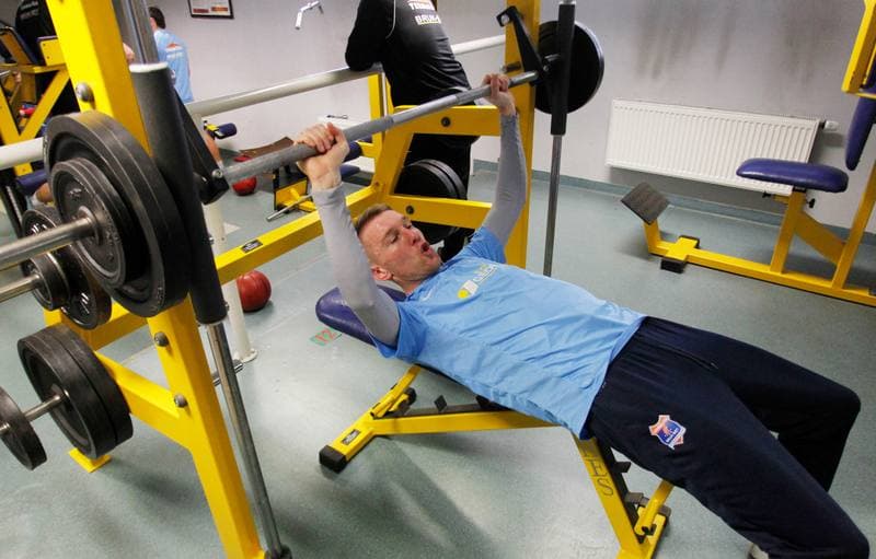 Football. Termalica Bruk-Bet Nieciecza. Training. 30.01.2014