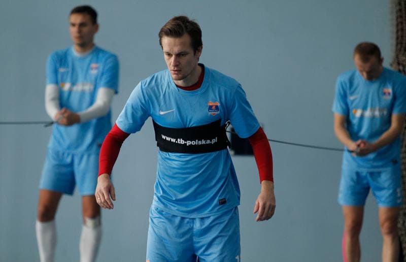 Football. Termalica Bruk-Bet Nieciecza. Training. 30.01.2014