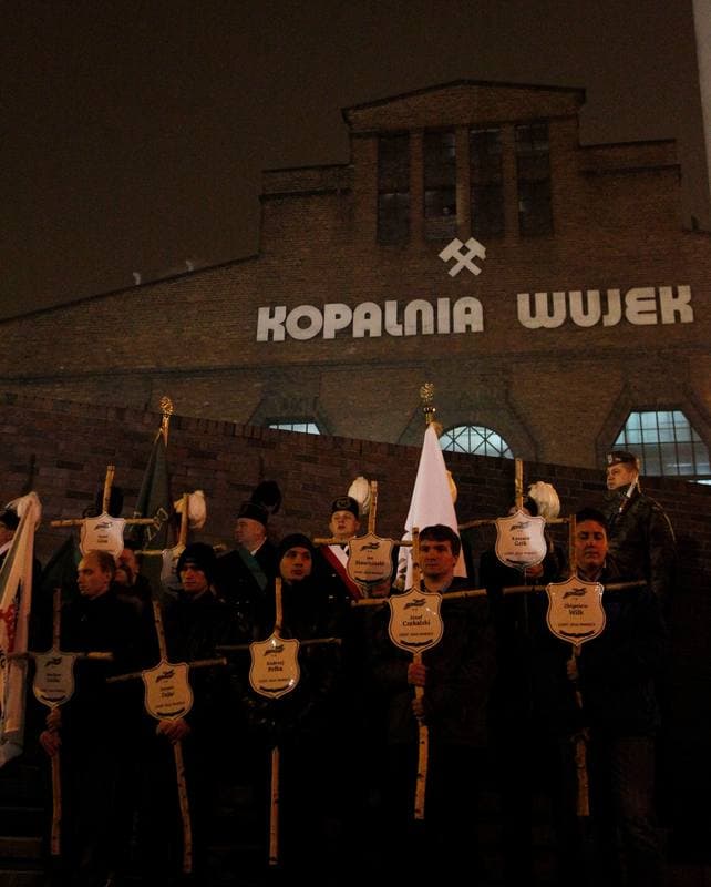 Katowice. Celebrations of the 33rd Anniversary of the Pacification of Wujek Mine. 16.12.2014