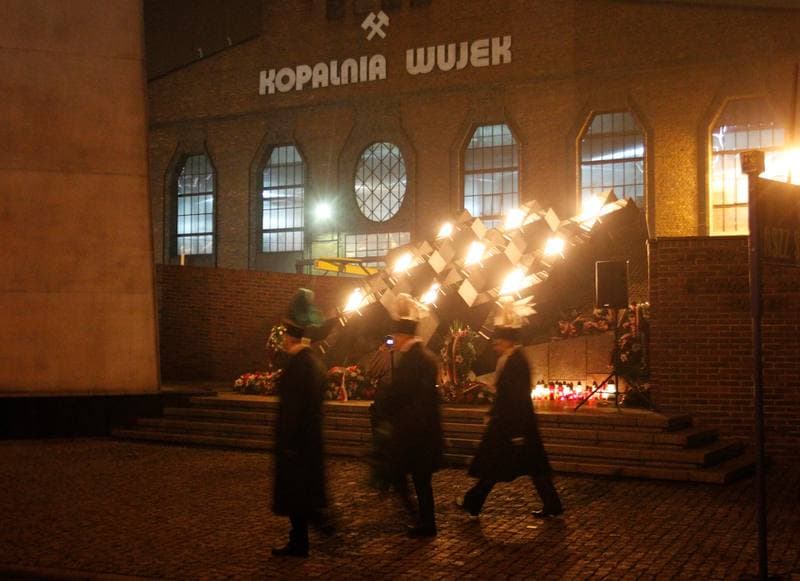 Katowice. Celebrations of the 33rd Anniversary of the Pacification of Wujek Mine. 16.12.2014
