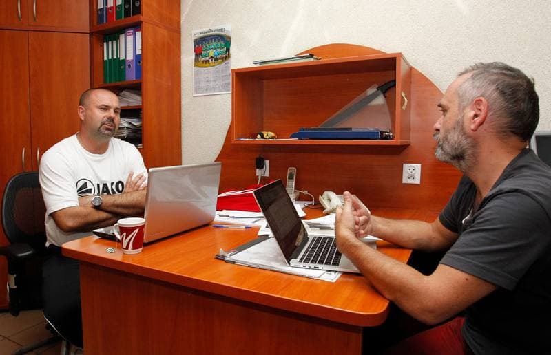 Football. Rozwoj Katowice. Press Conference. 13.10.2014