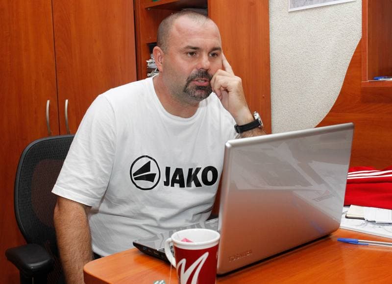 Football. Rozwoj Katowice. Press Conference. 13.10.2014
