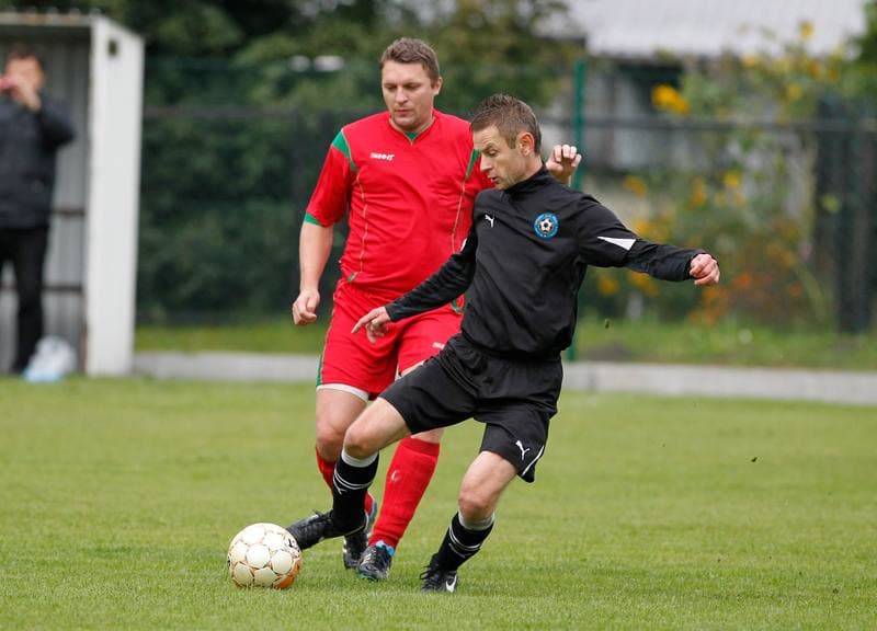 Football. Podokreg Katowice. Strazak Mikolow - Reprezentacja Slaska Oldboyow. 23.09.2014