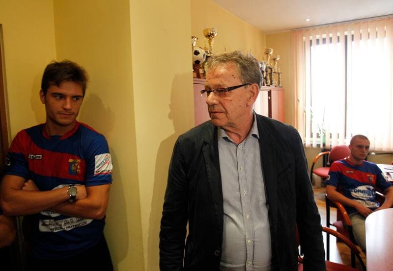 Football. Odra Wodzislaw. Press Conference. 15.09.2014