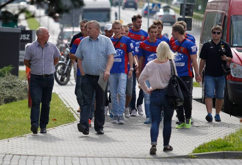 Football. Odra Wodzislaw. Press Conference. 15.09.2014