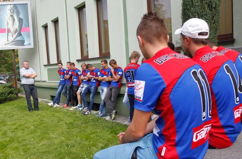 Football. Odra Wodzislaw. Press Conference. 15.09.2014