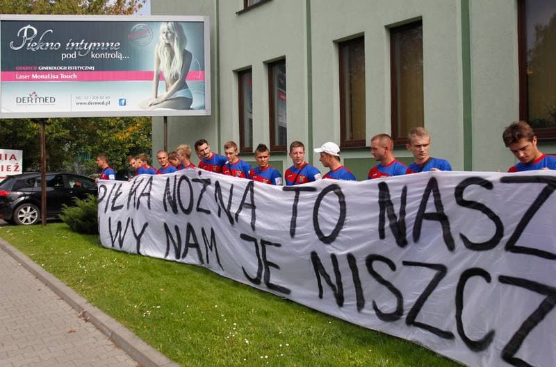 Football. Odra Wodzislaw. Press Conference. 15.09.2014
