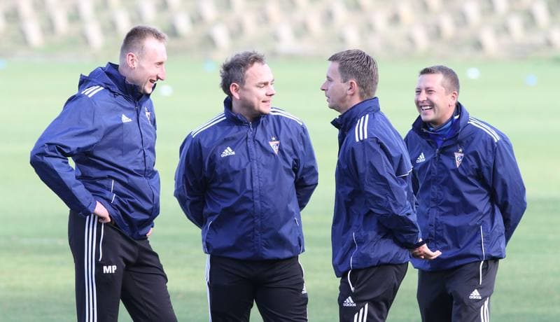 Football. Gornik Zabrze. Training. 01.11.2013
