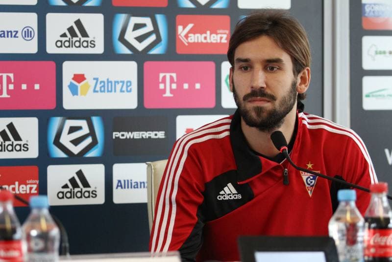 Football. Gornik Zabrze. Press Conference. 12.09.2014