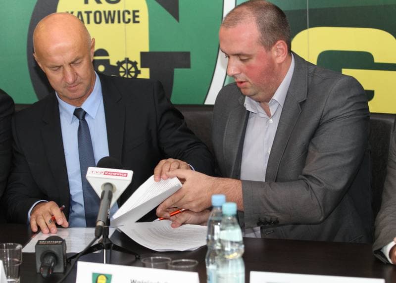 Football. GKS Katowice. Press Conference. 22.08.2013