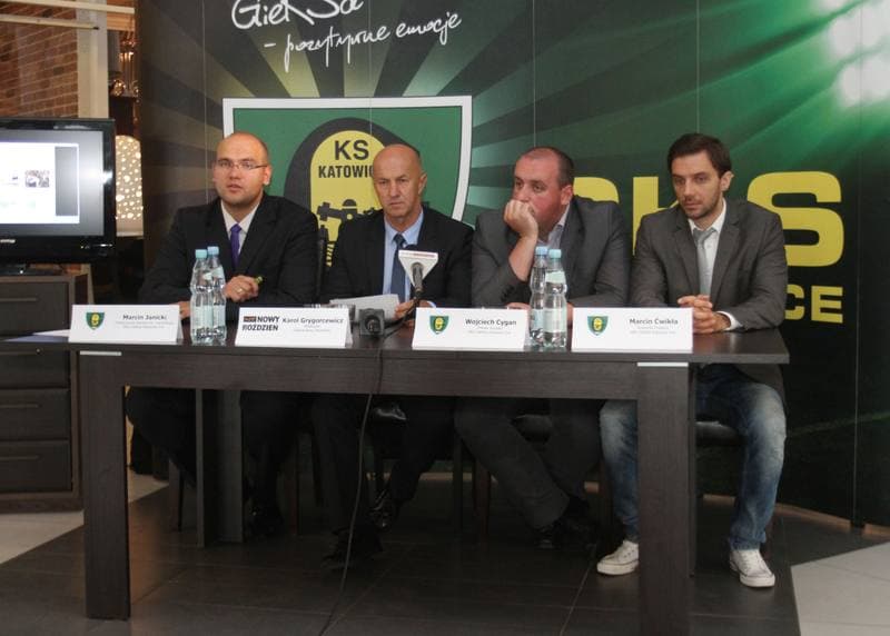 Football. GKS Katowice. Press Conference. 22.08.2013