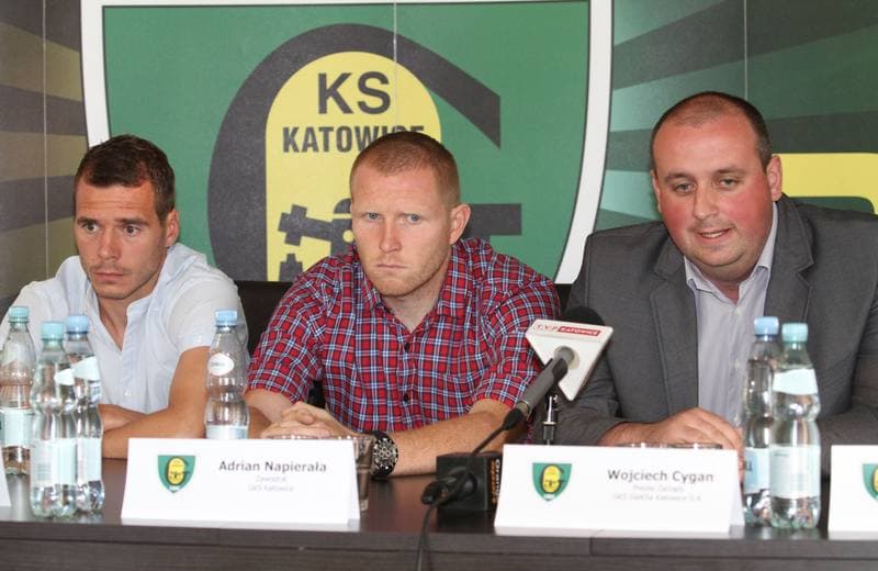 Football. GKS Katowice. Press Conference. 22.08.2013