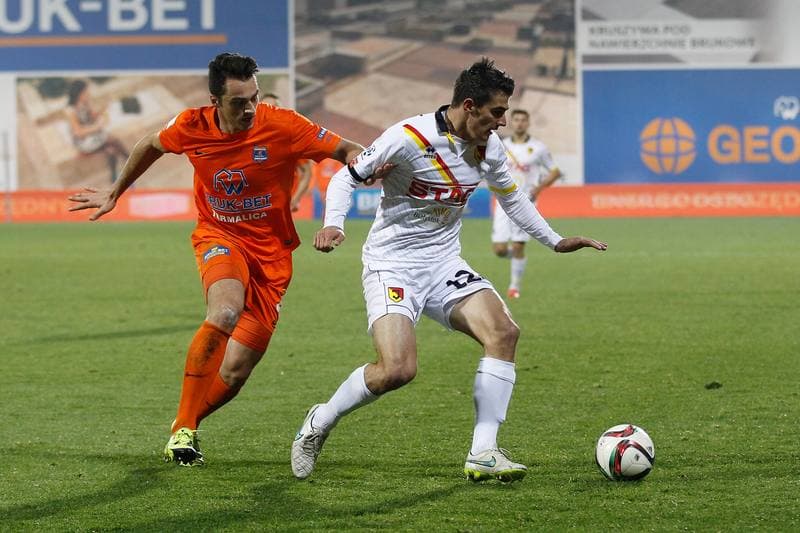 Football. PKO BP Ekstraklasa. Termalica Bruk-Bet Nieciecza - Jagiellonia Bialystok. 16.12.2015