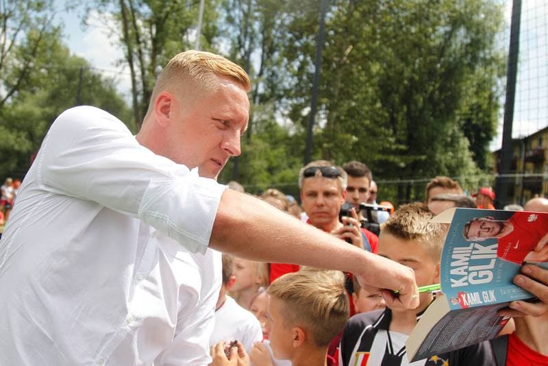 Football. Kamil Glik. Press Conference. 24.06.2017