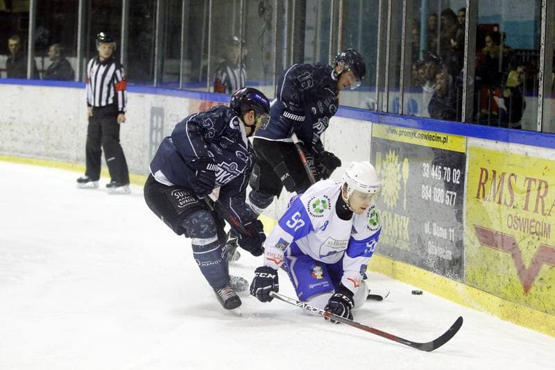 Ice Hockey. Polska Hokej Liga. Unia Oswiecim - MH Automatyka Gdansk. 01.02.2018