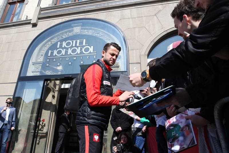 Football. Poland national team. Arrival. 25.03.2018
