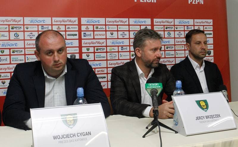 Football. GKS Katowice. Press Conference. 28.09.2015