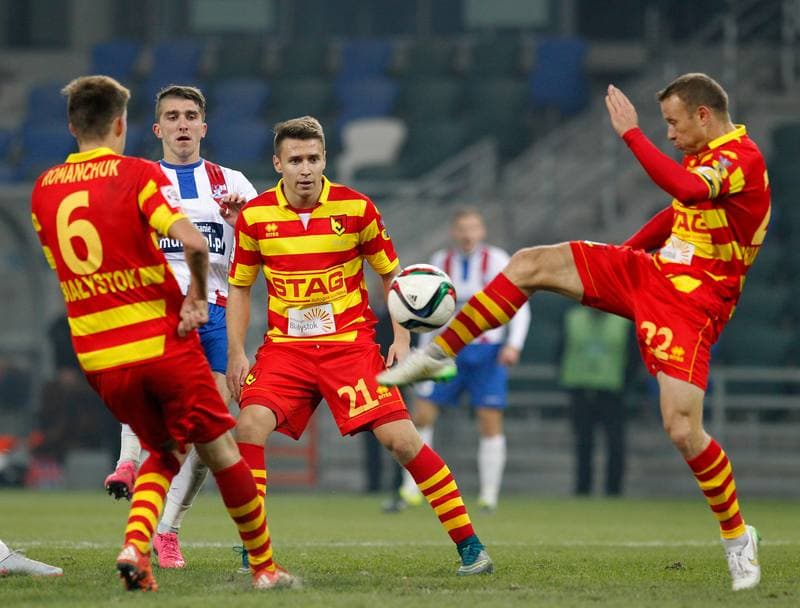 Football. PKO BP Ekstraklasa. Podbeskidzie Bielsko Biala - Jagiellonia Bialystok. 02.11.2015
