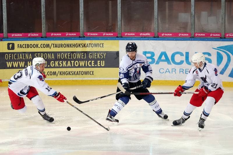 Ice Hockey. Polska Hokej Liga. SMS PZHL Katowice - Automatyka Gdansk. 12.10.2017