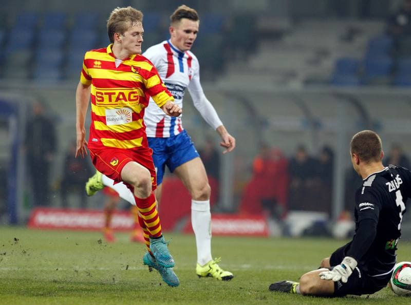 Football. PKO BP Ekstraklasa. Podbeskidzie Bielsko Biala - Jagiellonia Bialystok. 02.11.2015