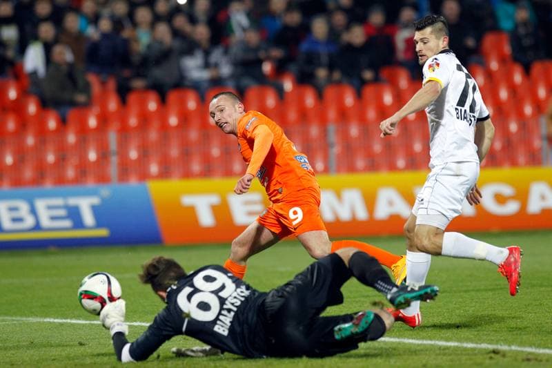 Football. PKO BP Ekstraklasa. Termalica Bruk-Bet Nieciecza - Jagiellonia Bialystok. 16.12.2015