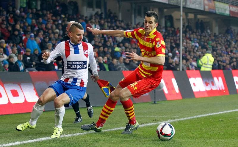 Football. PKO BP Ekstraklasa. Podbeskidzie Bielsko Biala - Jagiellonia Bialystok. 02.11.2015