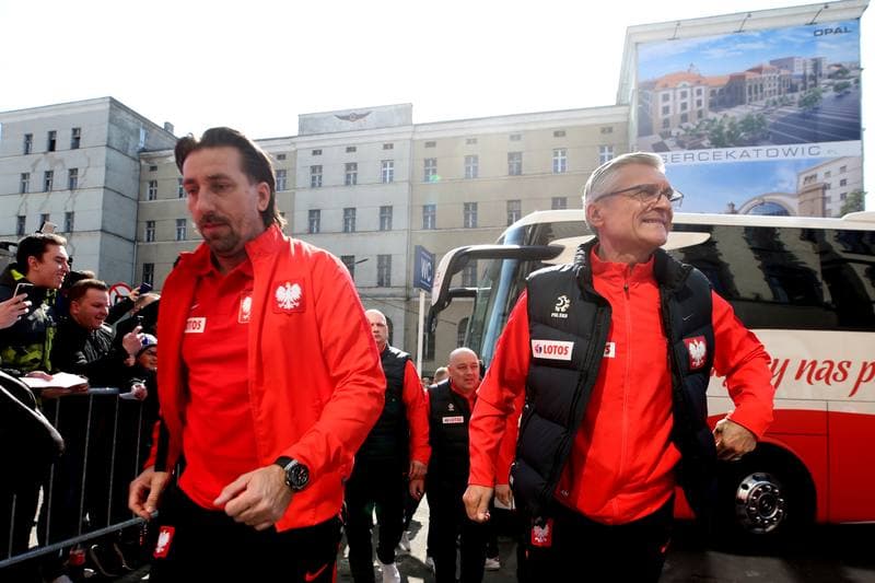 Football. Poland national team. Arrival. 25.03.2018