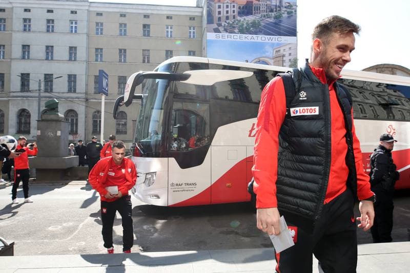 Football. Poland national team. Arrival. 25.03.2018