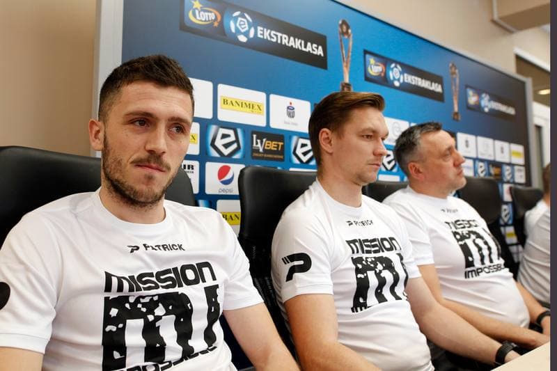 Football. Zaglebie Sosnowiec. Press Conference. 07.02.2019