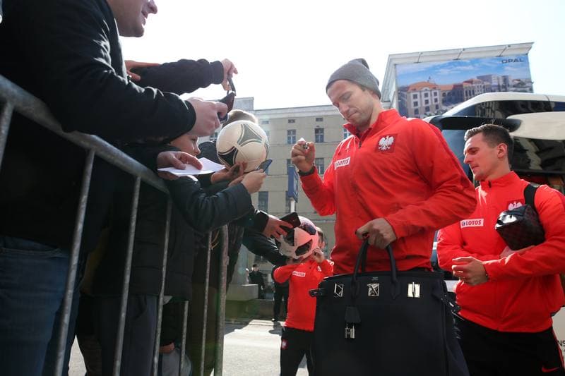 Football. Poland national team. Arrival. 25.03.2018